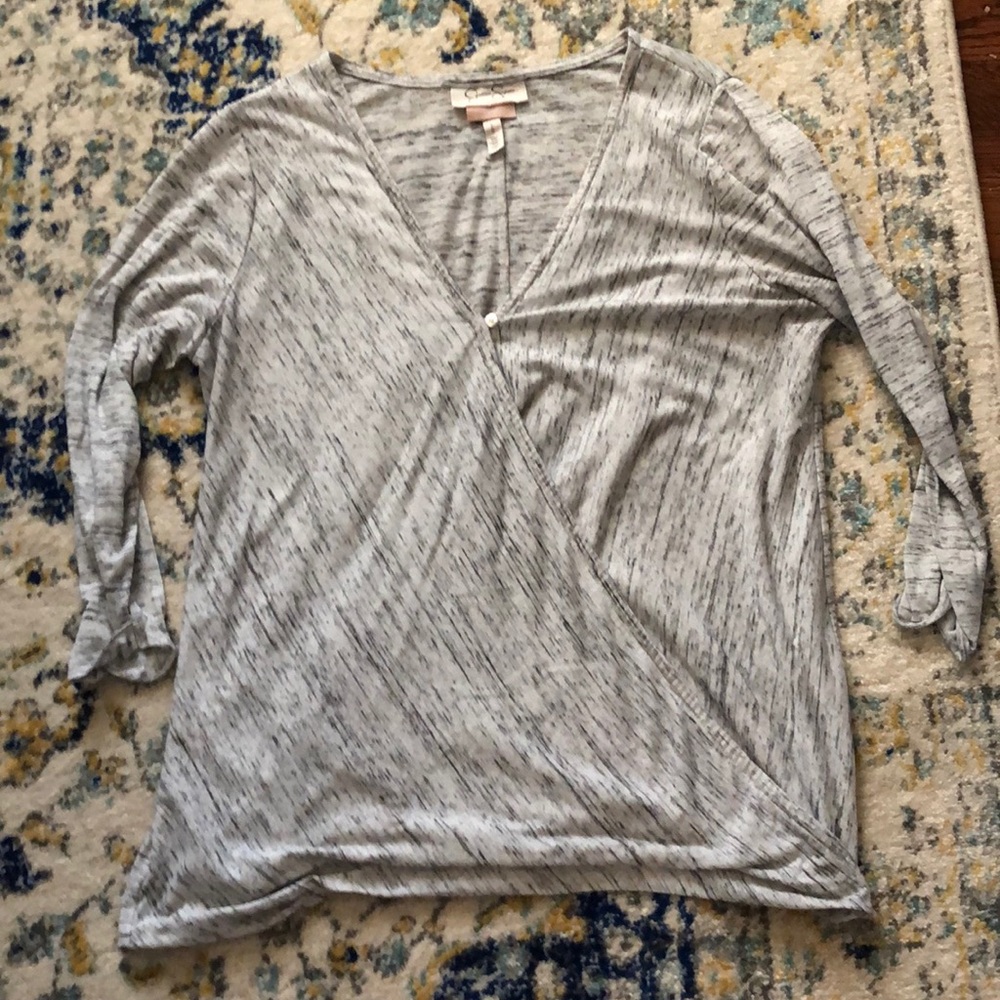 Heather gray nursing top